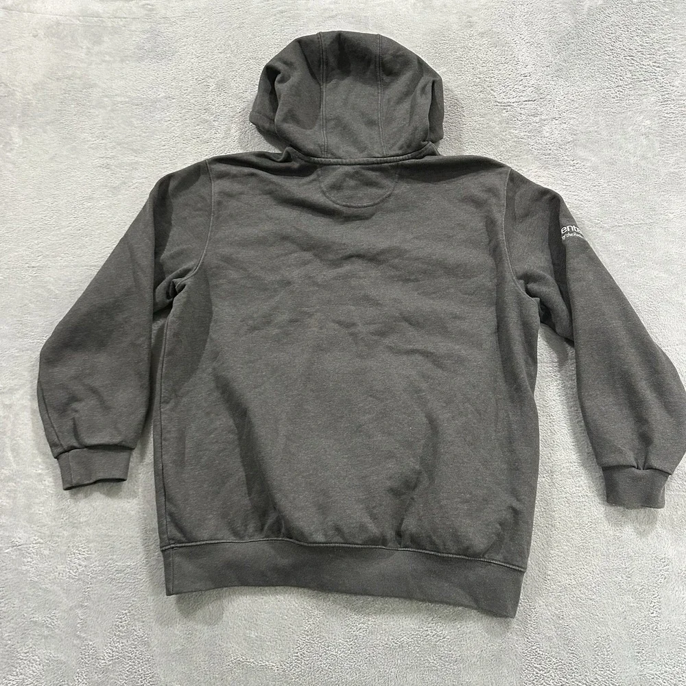 Carhartt Hoodie Men's L Loose Fit Pullover Logo Heavyweight Gray Workwear Baggy